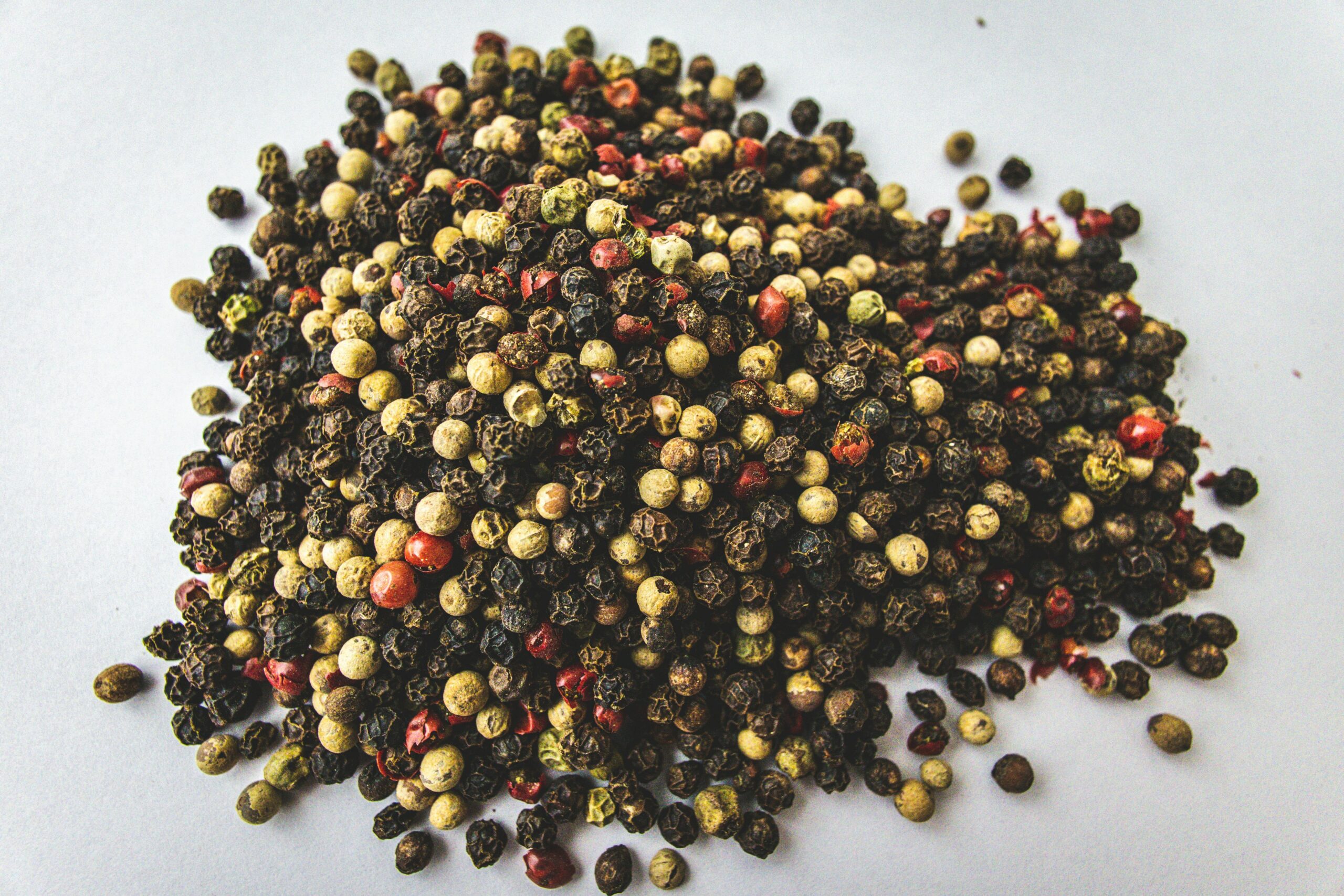 A bag of dry kibble mixed with wet topper ingredients on a kitchen counter