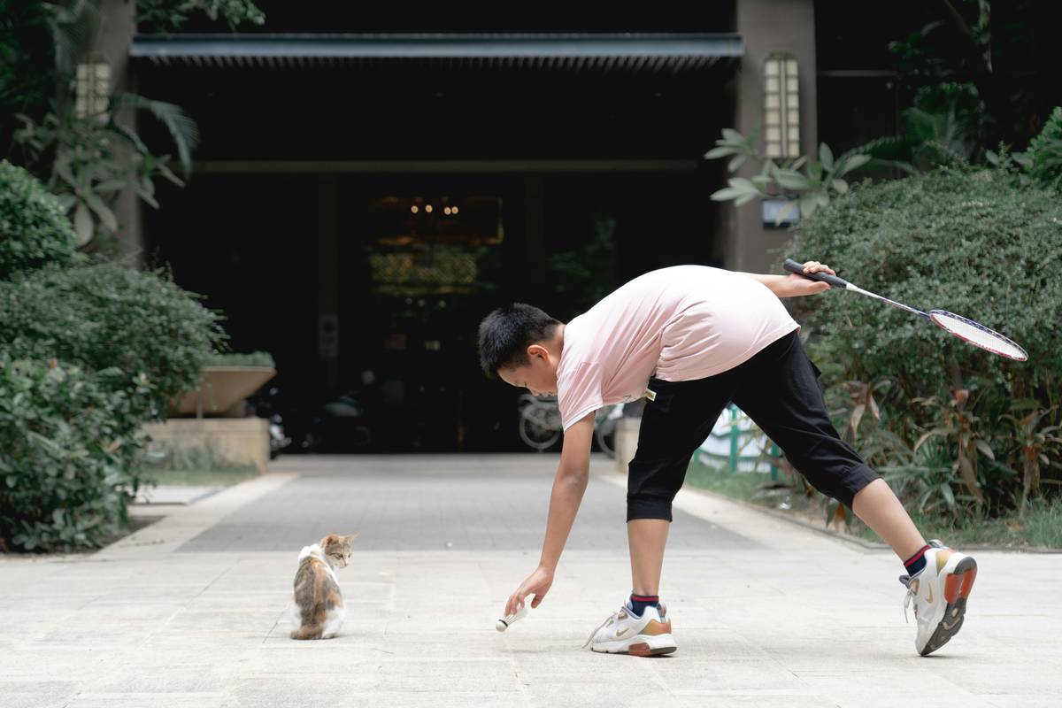 A tired hunting dog resting after work